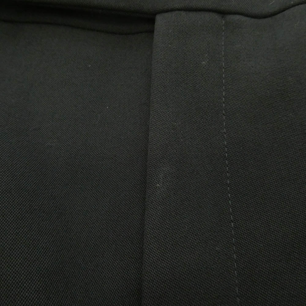 SAINT LAURENT サンローラン 23AW 769190 Y7E63 サテン切替 裾ダブル ワイドスラックス ロング パンツ ブラック系 48【中古】