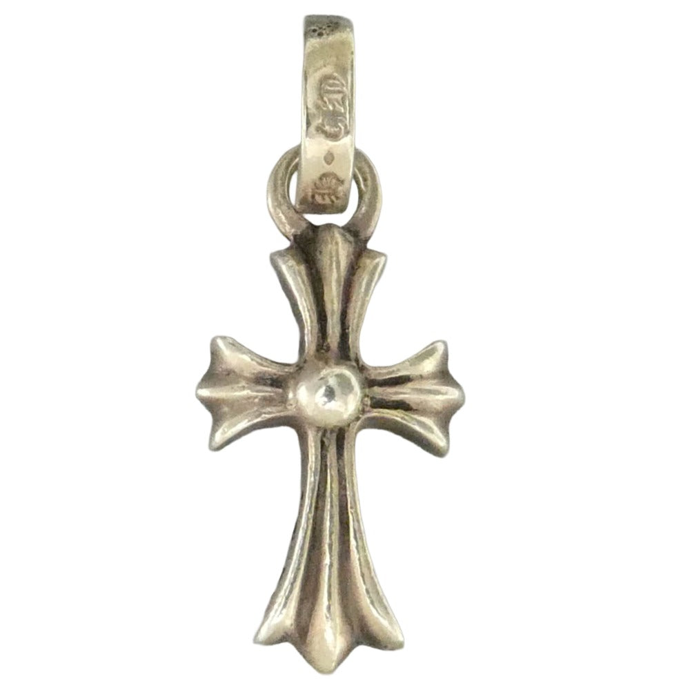 CHROME HEARTS クロムハーツ（原本無） CRS BBYFAT P SAP PAVE ベイビーファット クロス チャーム パヴェサファイア ペンダントトップ シルバー系【中古】