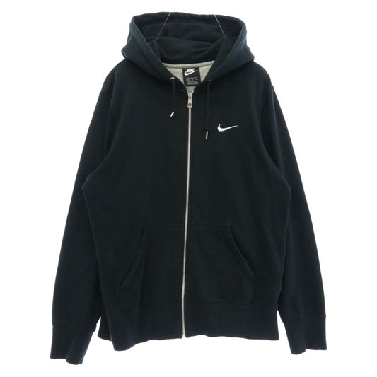 NIKE ナイキ CZ4148-010 フルジップ ロゴ刺繍 フーディ パーカー ブラック系 XL【中古】