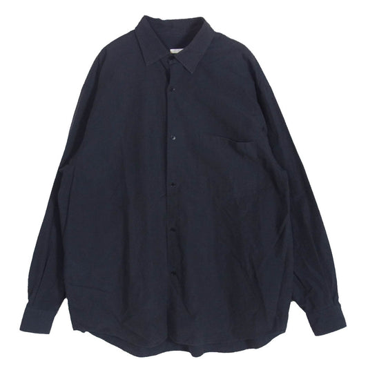 COMOLI コモリ 22SS V01-02001 コモリシャツ 長袖 コットン シャツ ブラック系 2【中古】