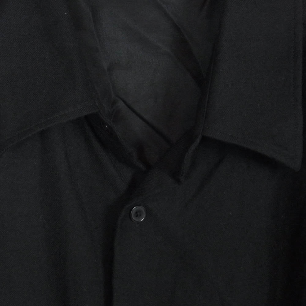 AURALEE オーラリー A21AS01OS SUPER LIGHT WOOL SHIRTS スーパーライト ウール 長袖 シャツ ブラック系 4【中古】