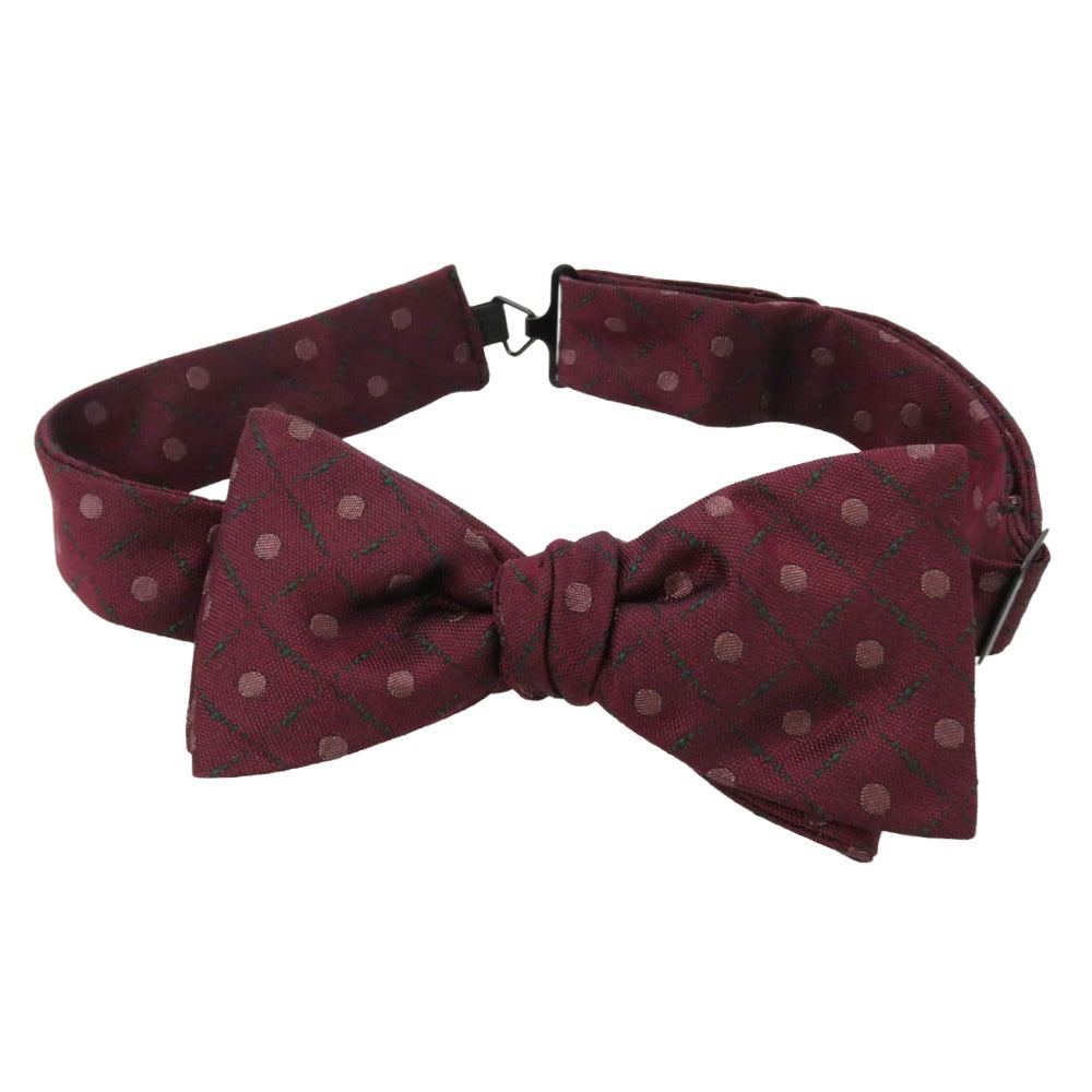 Y’s for men ワイズフォーメン Yohji Yamamoto ヨウジヤマモト ドット柄 蝶ネクタイ ワインレッド系【中古】