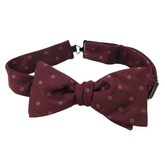 Y’s for men ワイズフォーメン Yohji Yamamoto ヨウジヤマモト ドット柄 蝶ネクタイ ワインレッド系【中古】