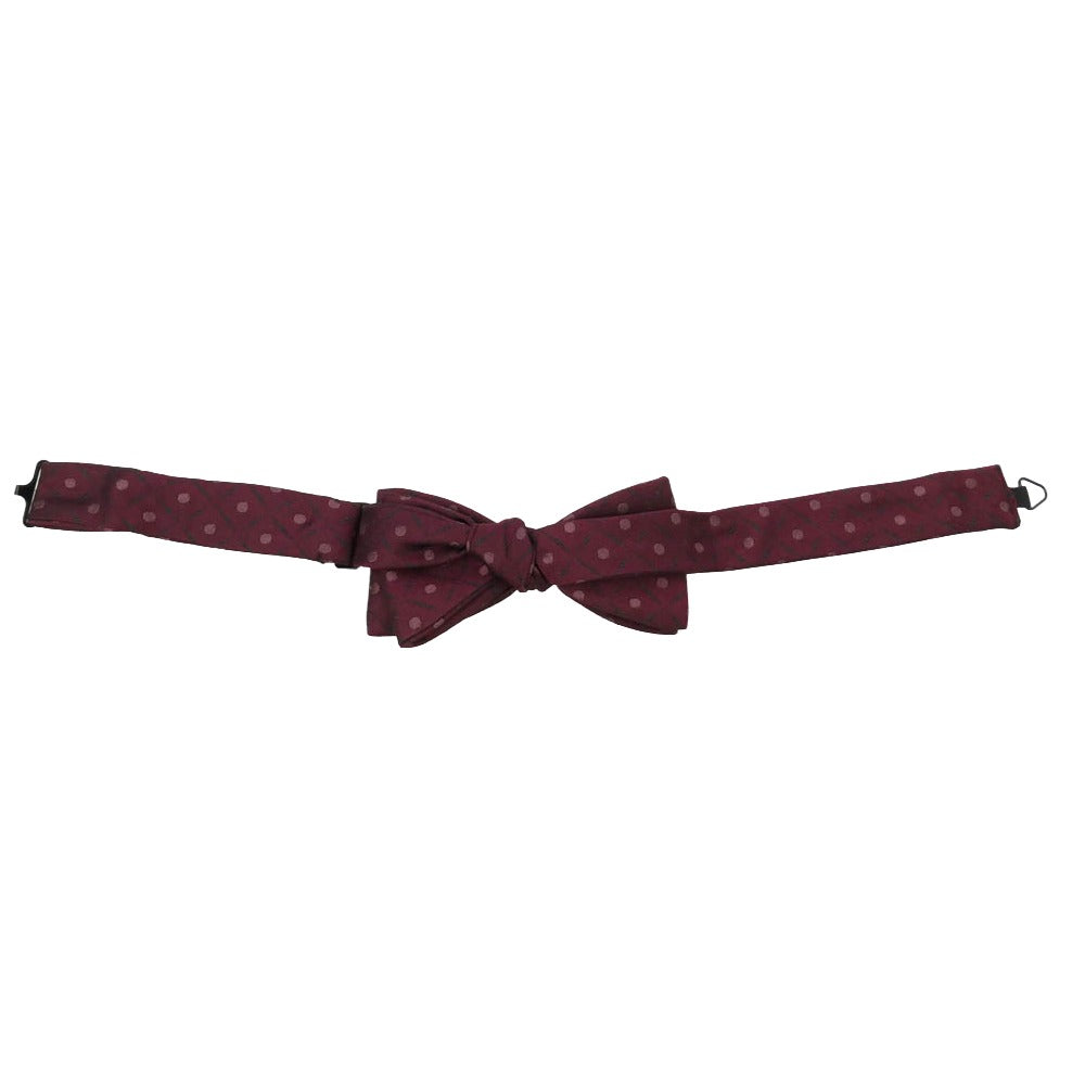Y’s for men ワイズフォーメン Yohji Yamamoto ヨウジヤマモト ドット柄 蝶ネクタイ ワインレッド系【中古】