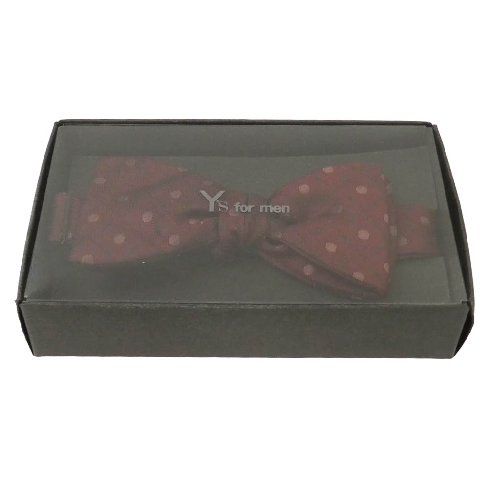 Y’s for men ワイズフォーメン Yohji Yamamoto ヨウジヤマモト ドット柄 蝶ネクタイ ワインレッド系【中古】