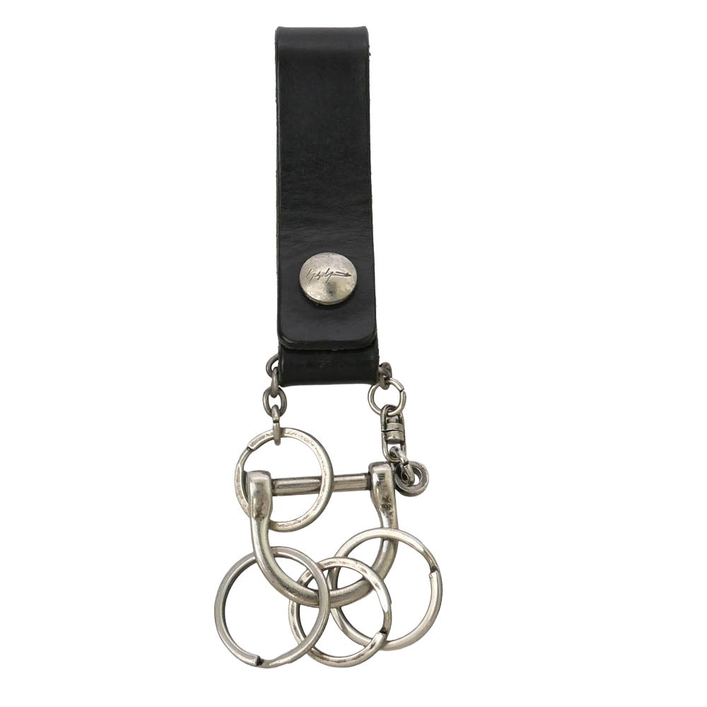 Yohji Yamamoto ヨウジヤマモト DA-A99-794 discord ディスコード レザー ベルトループ キーホルダー ブラック系【中古】