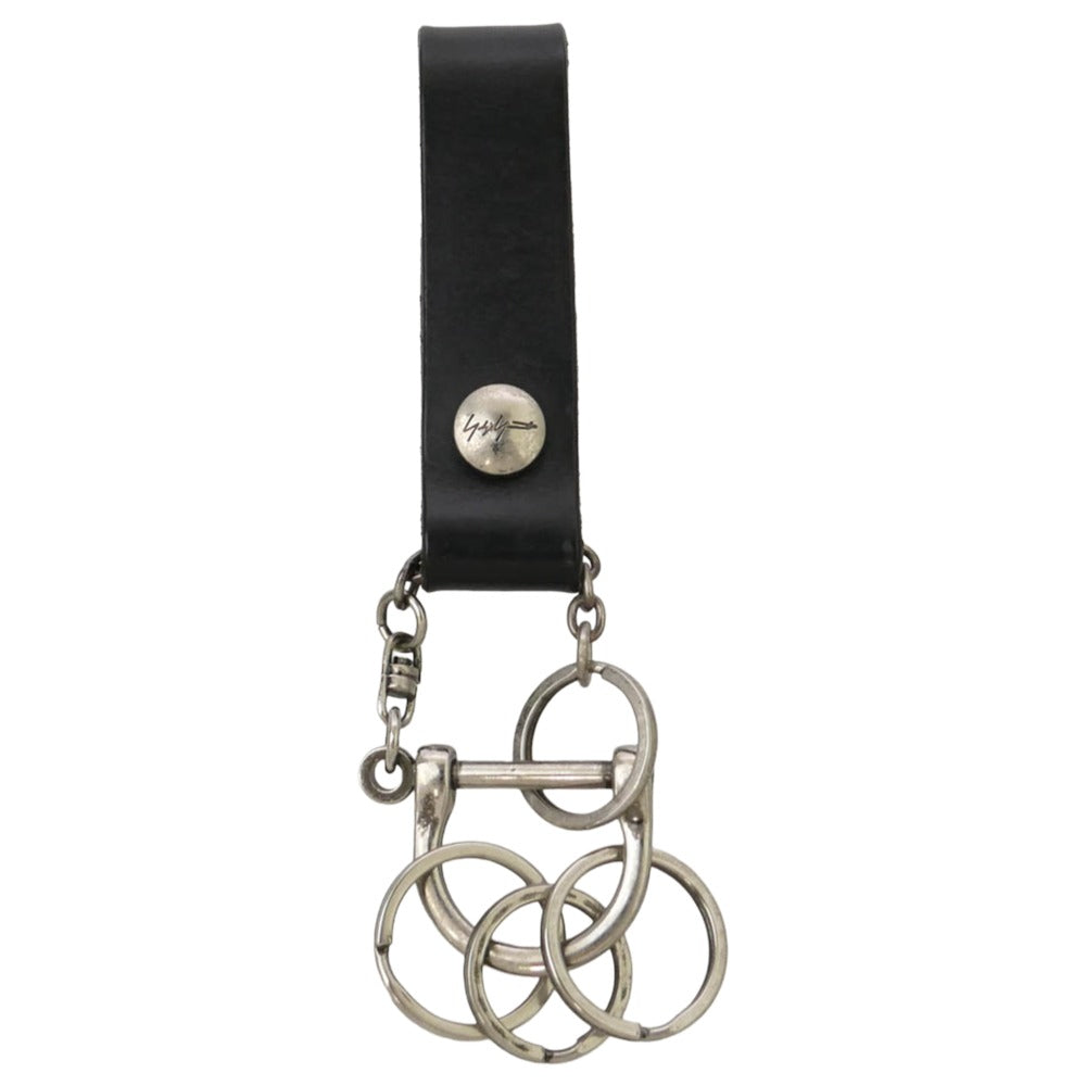 Yohji Yamamoto ヨウジヤマモト DA-A99-794 discord ディスコード レザー ベルトループ キーホルダー ブラック系【中古】