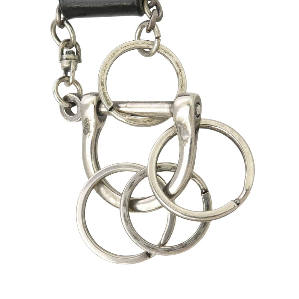 Yohji Yamamoto ヨウジヤマモト DA-A99-794 discord ディスコード レザー ベルトループ キーホルダー ブラック系【中古】