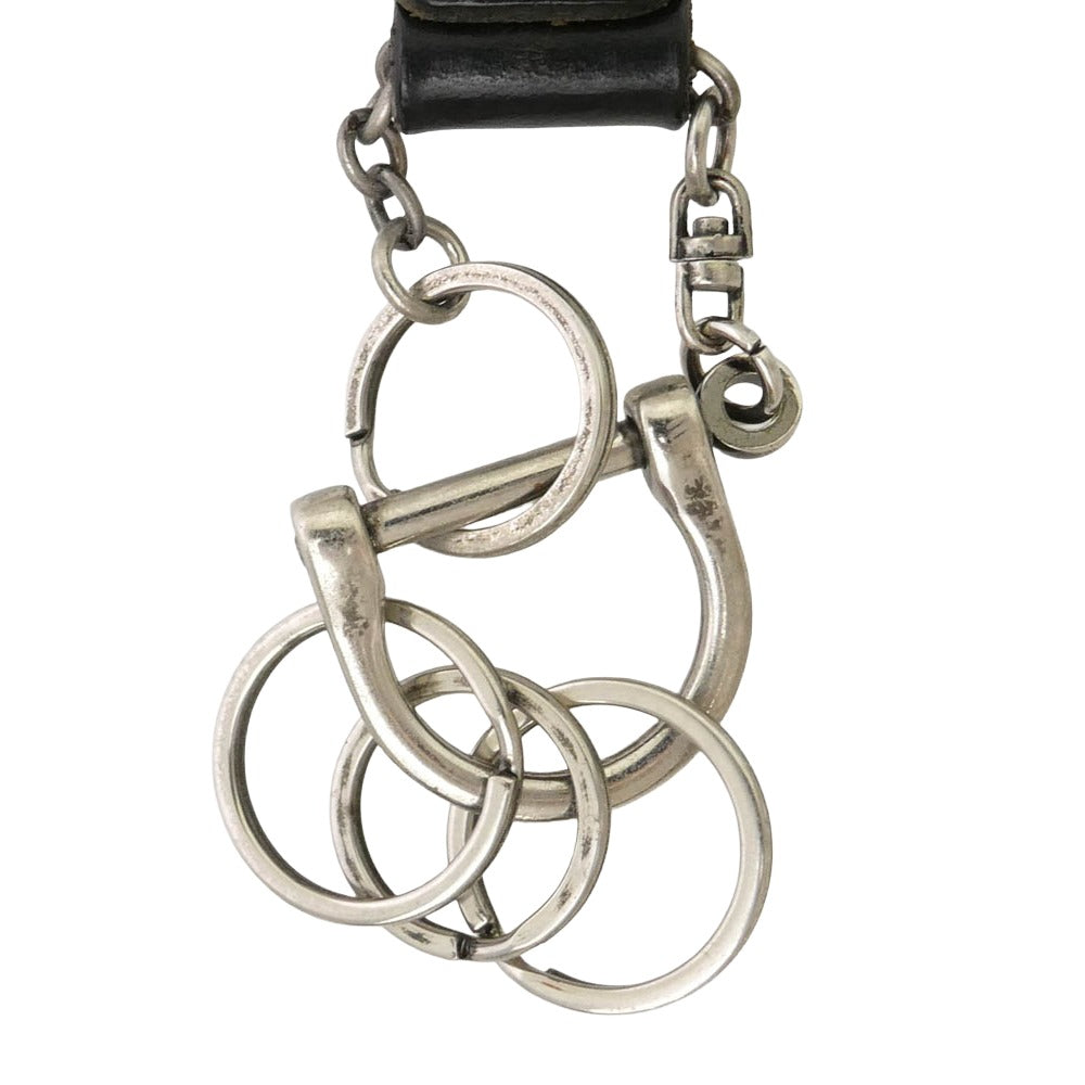 Yohji Yamamoto ヨウジヤマモト DA-A99-794 discord ディスコード レザー ベルトループ キーホルダー ブラック系【中古】