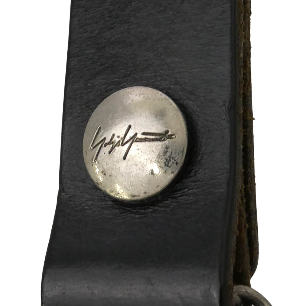 Yohji Yamamoto ヨウジヤマモト DA-A99-794 discord ディスコード レザー ベルトループ キーホルダー ブラック系【中古】