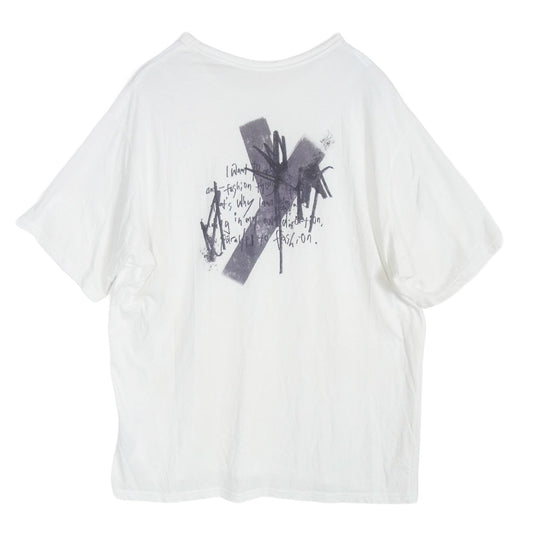 Yohji Yamamoto POUR HOMME ヨウジヤマモトプールオム FP-T68-089 HIGH GAUGE AIRY JERSEY PT BIG SHORT SLV T A ハイゲージ ショートスリーブ エアリージャージー ビッグ 半袖 Tシャツ カットソー ホワイト系 2【中古】