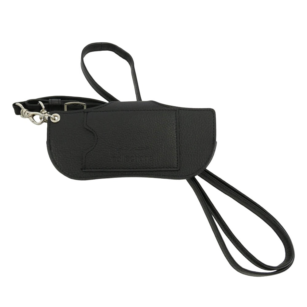 Yohji Yamamoto ヨウジヤマモト collection コレクションライン Leather Eyeglass Holder レザー 眼鏡ケース ネックストラップ ブラック系【中古】