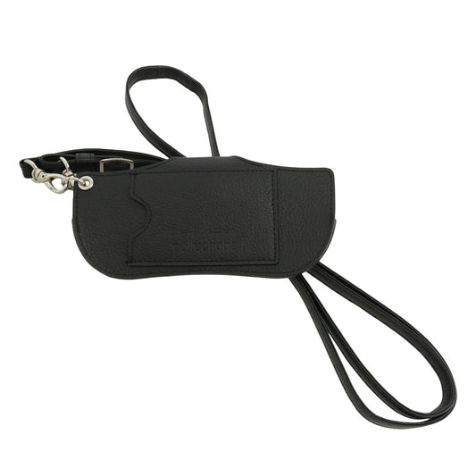 Yohji Yamamoto ヨウジヤマモト collection コレクションライン Leather Eyeglass Holder レザー 眼鏡ケース ネックストラップ ブラック系【中古】