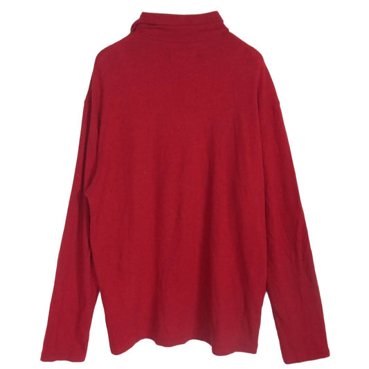 Yohji Yamamoto POUR HOMME ヨウジヤマモトプールオム 23AW HJ-T07-170 重ね衿タートル長袖 ニットソー ニット カットソー レッド系 3【中古】