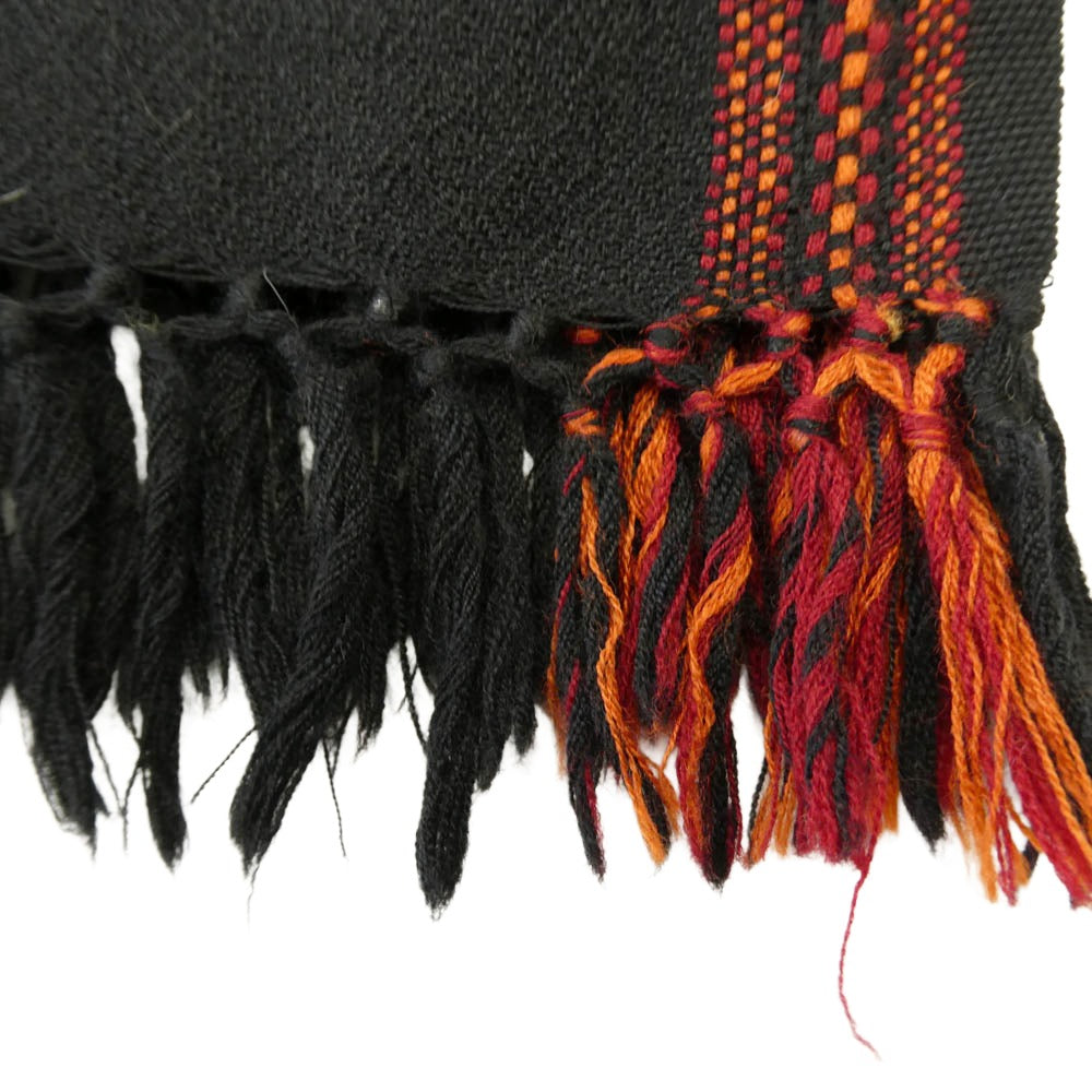 Yohji Yamamoto POUR HOMME ヨウジヤマモトプールオム 23AW HJ-L03-166 wool scarf ネイティブジャカード ウール スカーフ マフラー ブラック系【中古】