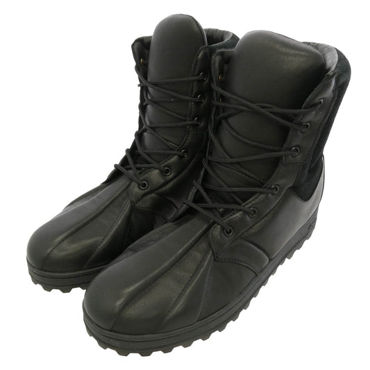 Yohji Yamamoto POUR HOMME ヨウジヤマモトプールオム 25AW HL-E03-762 SOFT SHEEP SKIN VELOUR MILITARY BOOTS ソフトシープスキン ベロア ミリタリーブーツ ブラック系 06(29cm)【中古】