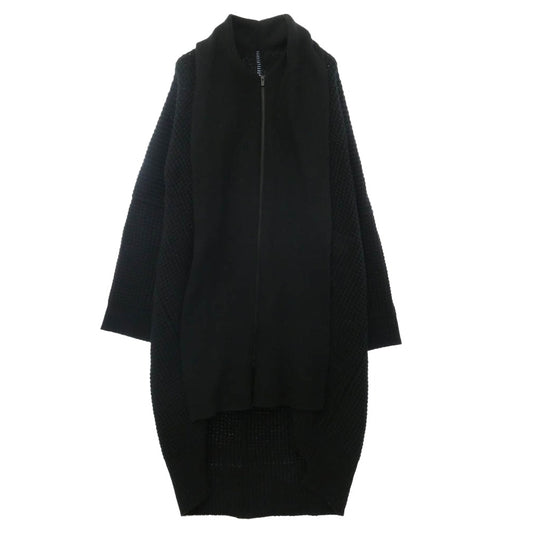 Yohji Yamamoto POUR HOMME ヨウジヤマモトプールオム 23AW HJ-K85-985 3G TUCK FASTENER CD タックファスナー ウール ローゲージ ニットジャケット カーディガン ブラック系 3【中古】