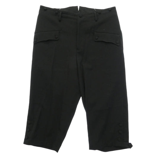 Yohji Yamamoto POUR HOMME ヨウジヤマモトプールオム 26SS HK-P24-100 WOOL GABARDINE HEM SUSPENDER PANTS 100番ウールギャバジン ヘム サスペンダー パンツ ブラック系 3【美品】【中古】