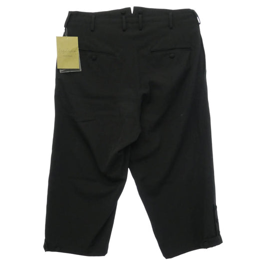 Yohji Yamamoto POUR HOMME ヨウジヤマモトプールオム 26SS HK-P24-100 WOOL GABARDINE HEM SUSPENDER PANTS 100番ウールギャバジン ヘム サスペンダー パンツ ブラック系 3【美品】【中古】