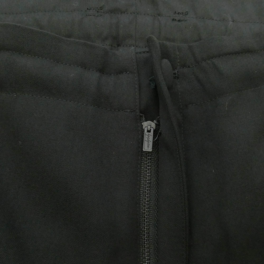 Yohji Yamamoto POUR HOMME ヨウジヤマモトプールオム 26SS HK-P24-100 WOOL GABARDINE HEM SUSPENDER PANTS 100番ウールギャバジン ヘム サスペンダー パンツ ブラック系 3【美品】【中古】