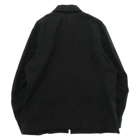 ワイズフォーメン ヨウジヤマモト 25SS MP-Y06-006 FASTENER BLOUSON コットンリネン ファスナーブルゾン ジップアップジャケット ブラック系 3【中古】