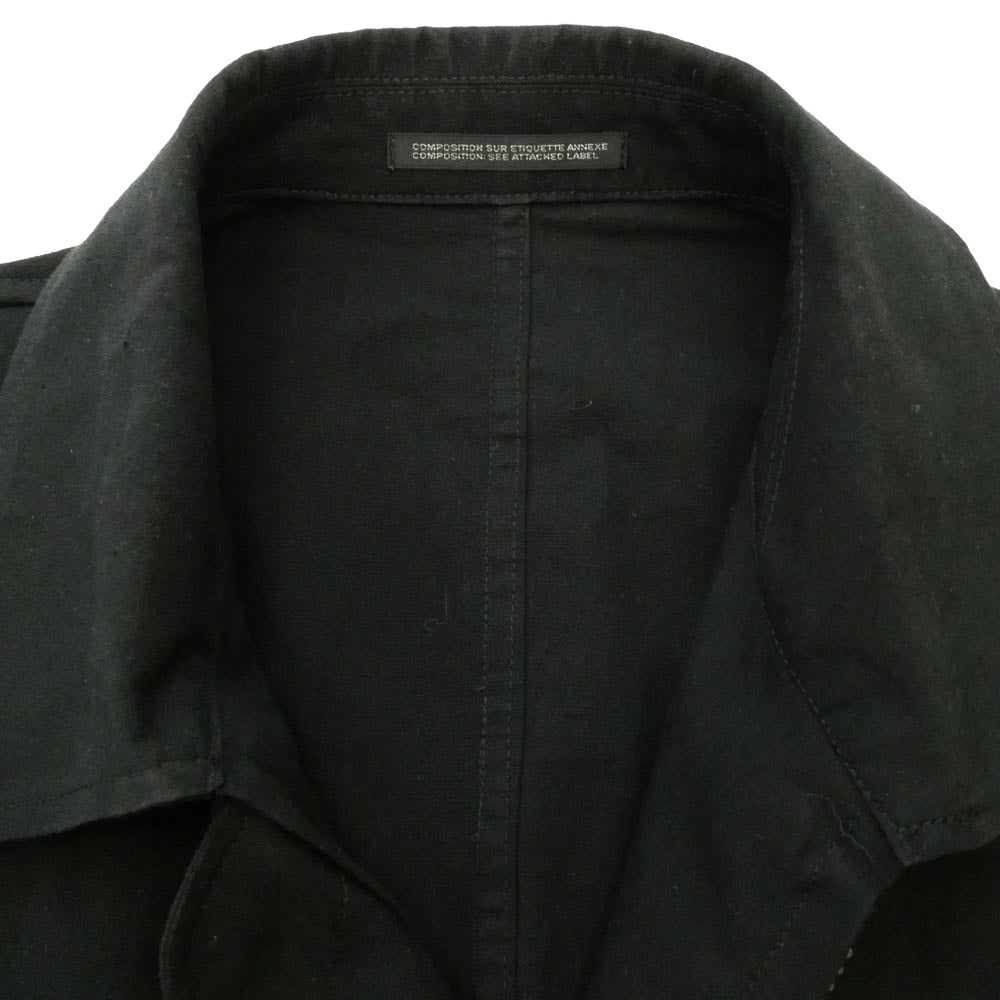 ワイズフォーメン ヨウジヤマモト 25SS MP-Y06-006 FASTENER BLOUSON コットンリネン ファスナーブルゾン ジップアップジャケット ブラック系 3【中古】