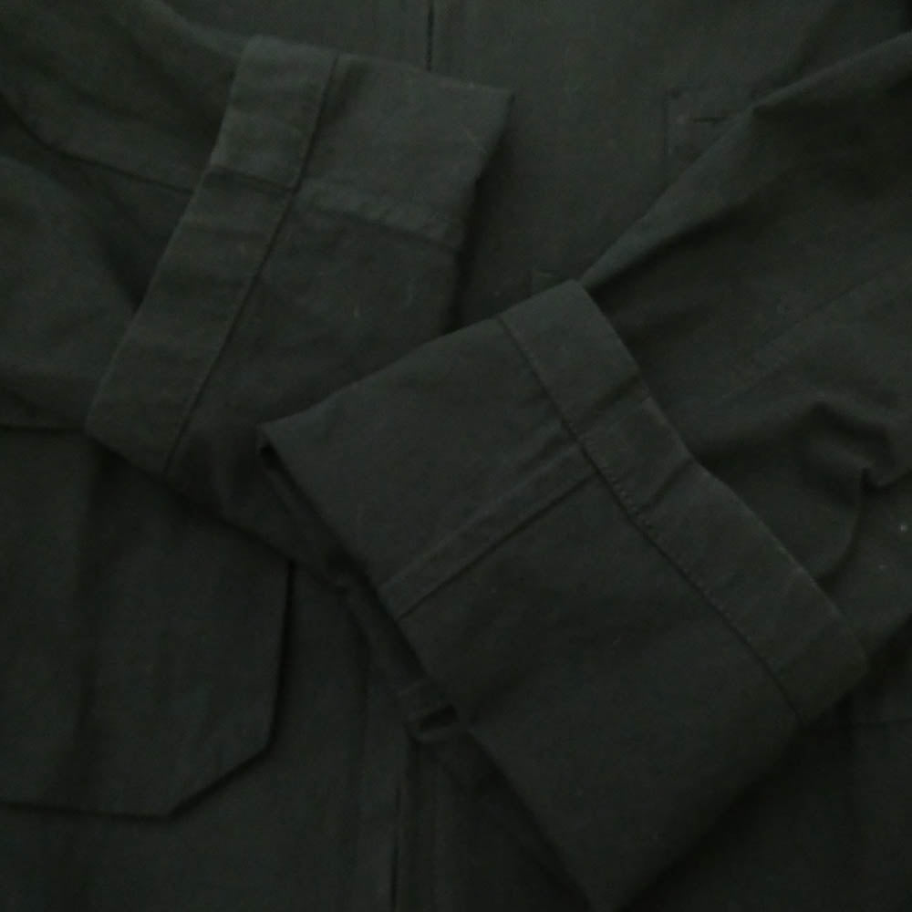ワイズフォーメン ヨウジヤマモト 25SS MP-Y06-006 FASTENER BLOUSON コットンリネン ファスナーブルゾン ジップアップジャケット ブラック系 3【中古】