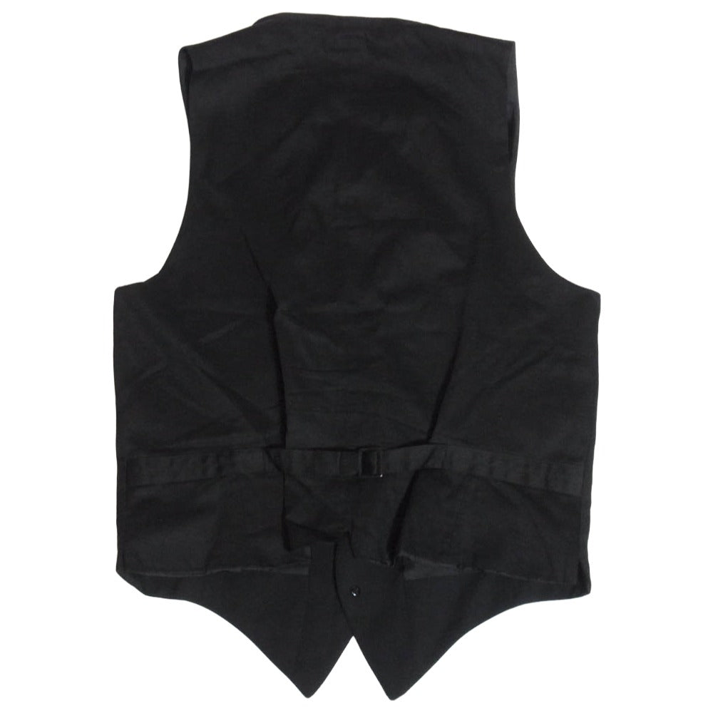Yohji Yamamoto POUR HOMME ヨウジヤマモトプールオム 23SS HZ-V07-100 GABARDINE W-VEST W / 6 PKT 100番シワギャバ ウールギャバジン 6ポケット ラウンドネック ジレ ベスト ブラック系 4【中古】