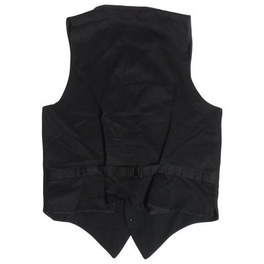 Yohji Yamamoto POUR HOMME ヨウジヤマモトプールオム 23SS HZ-V07-100 GABARDINE W-VEST W / 6 PKT 100番シワギャバ ウールギャバジン 6ポケット ラウンドネック ジレ ベスト ブラック系 4【中古】