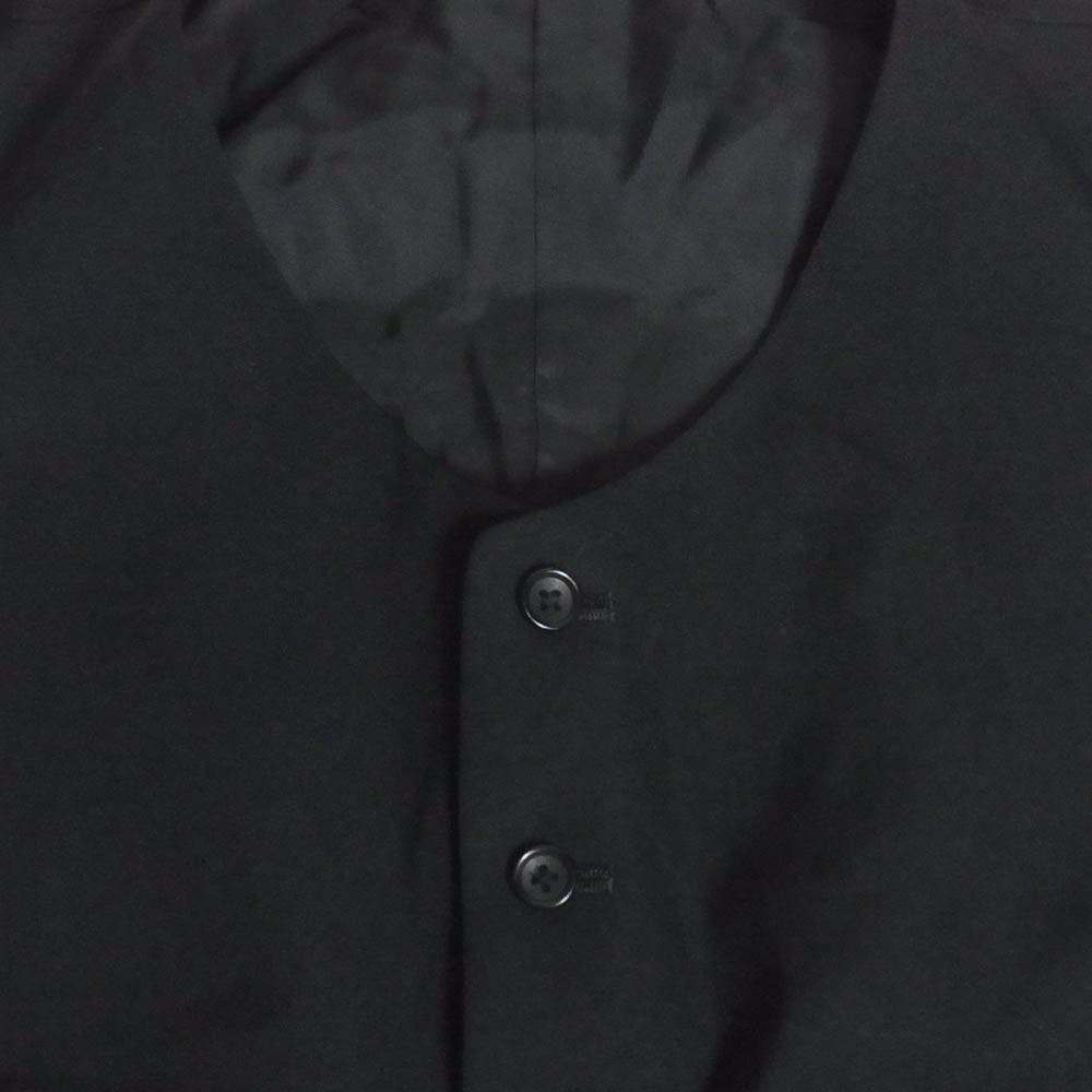 Yohji Yamamoto POUR HOMME ヨウジヤマモトプールオム 23SS HZ-V07-100 GABARDINE W-VEST W / 6 PKT 100番シワギャバ ウールギャバジン 6ポケット ラウンドネック ジレ ベスト ブラック系 4【中古】