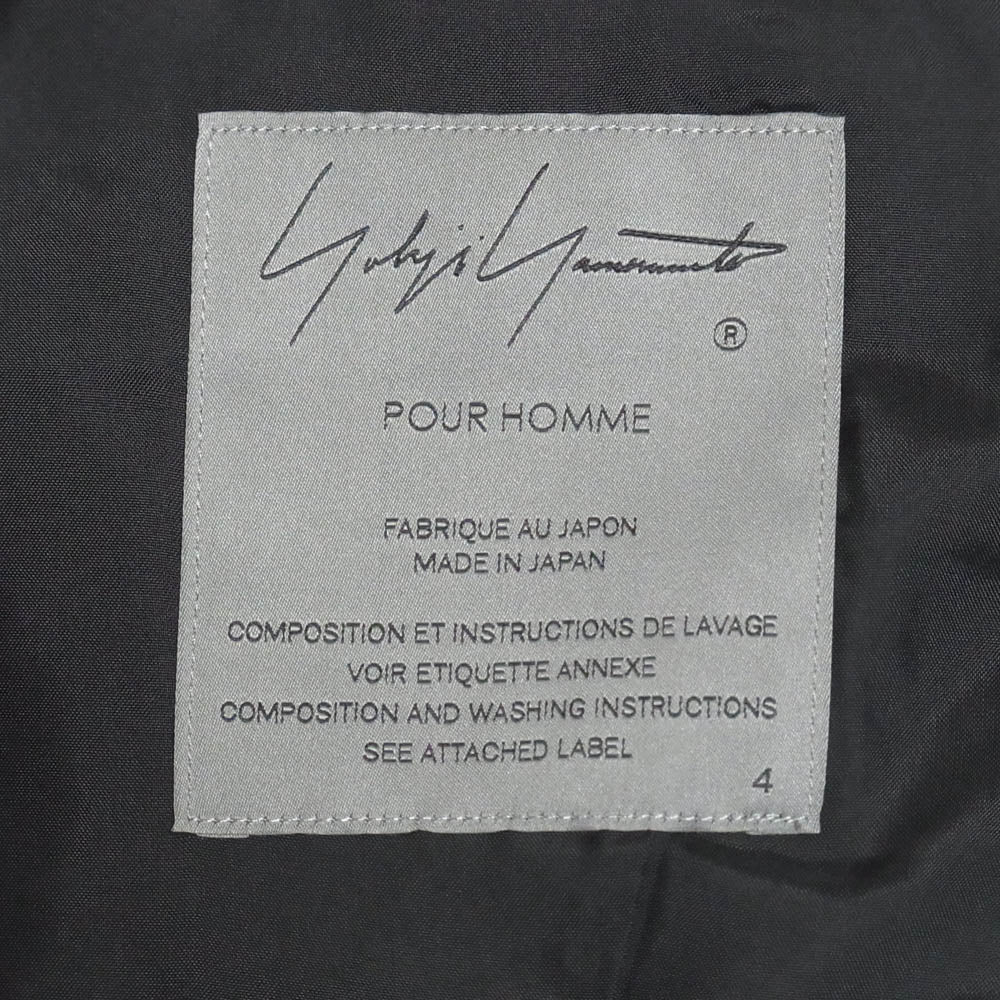 Yohji Yamamoto POUR HOMME ヨウジヤマモトプールオム 23SS HZ-V07-100 GABARDINE W-VEST W / 6 PKT 100番シワギャバ ウールギャバジン 6ポケット ラウンドネック ジレ ベスト ブラック系 4【中古】