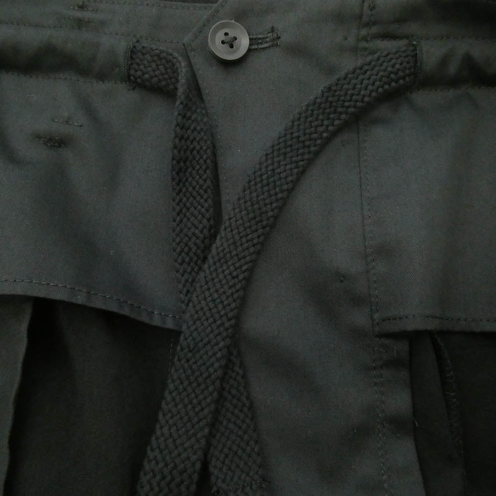 Yohji Yamamoto POUR HOMME ヨウジヤマモトプールオム 25SS HP-P39-500 TA TUXEDO SARROUEL PANTS トリアセテートタキシード ワイド サルエルパンツ ブラック系 3【中古】