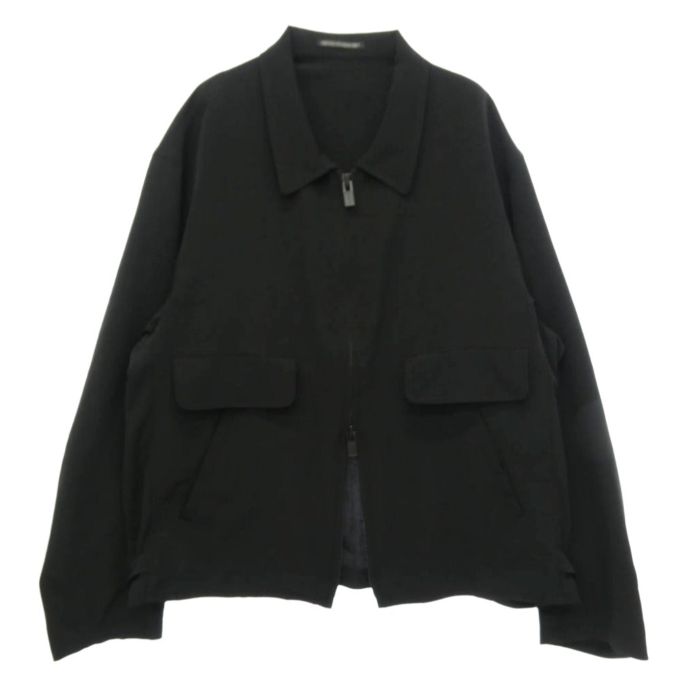 Yohji Yamamoto POUR HOMME ヨウジヤマモトプールオム 25SS HP-Y02-500 TA TUXEDO FASTENER BLOUSON トリアセテートタキシード ファスナーブルゾン ジップアップジャケット ブラック系 4【中古】