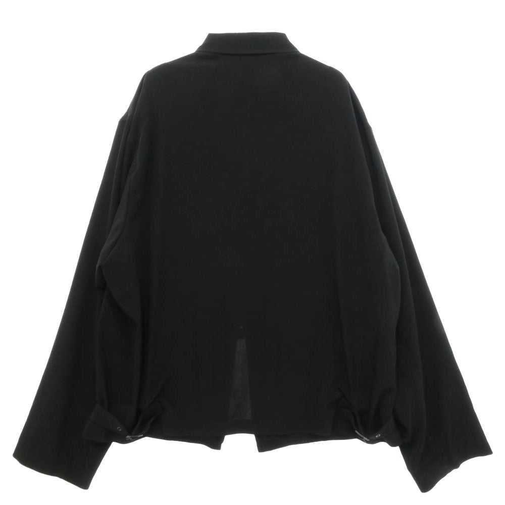 Yohji Yamamoto POUR HOMME ヨウジヤマモトプールオム 25SS HP-Y02-500 TA TUXEDO FASTENER BLOUSON トリアセテートタキシード ファスナーブルゾン ジップアップジャケット ブラック系 4【中古】