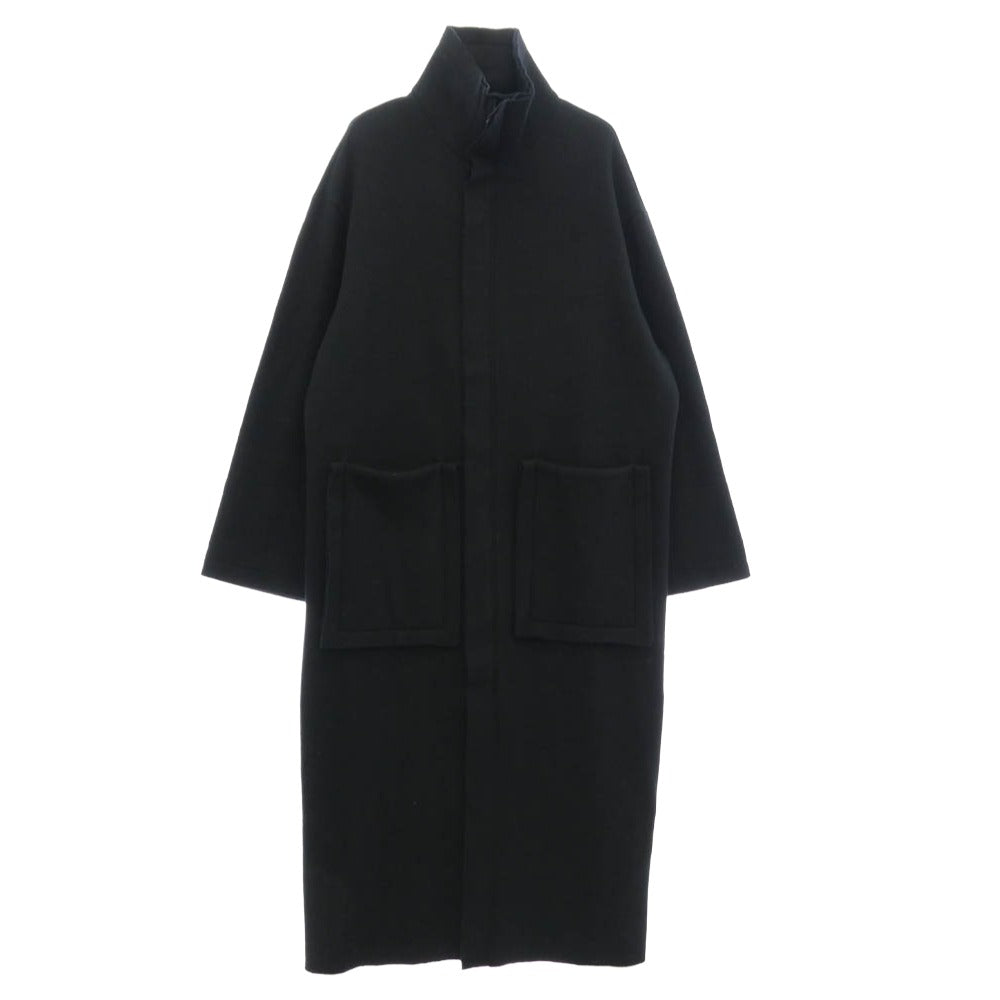 Yohji Yamamoto POUR HOMME ヨウジヤマモトプールオム 22AW HE-T28-175 WOOL RING SOFT COMPRESSED BIG POCKET LONG COAT ソフトウール ロングコート ブラック系 3【中古】
