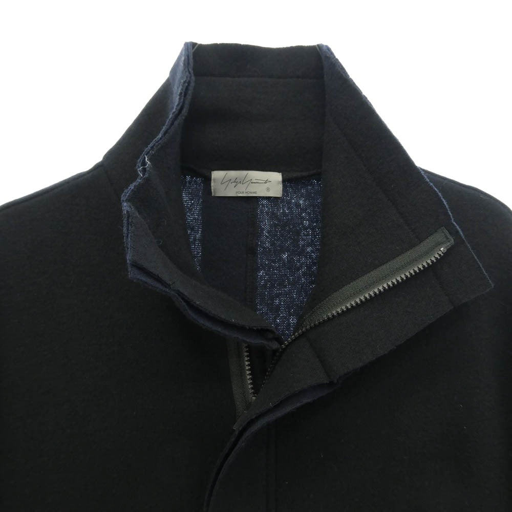 Yohji Yamamoto POUR HOMME ヨウジヤマモトプールオム 22AW HE-T28-175 WOOL RING SOFT COMPRESSED BIG POCKET LONG COAT ソフトウール ロングコート ブラック系 3【中古】