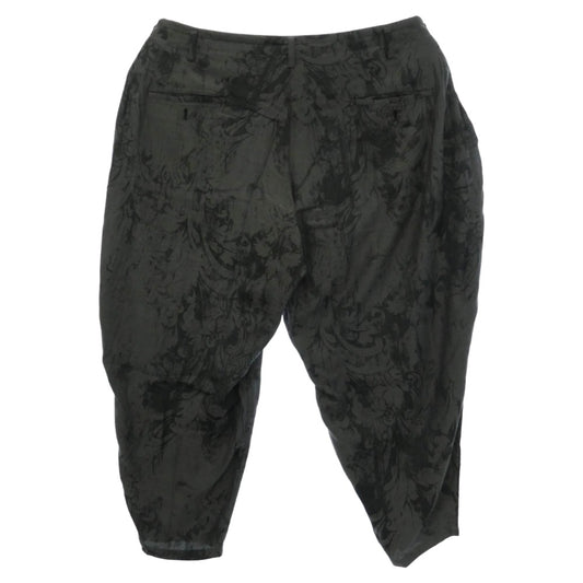Yohji Yamamoto POUR HOMME ヨウジヤマモトプールオム 26SS HK-P65-041 JACQUARD PATTERN DRAPE PANTS ジャカードパターン ドレープ パンツ グレー系 ブラック系 2【中古】