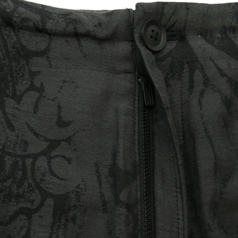 Yohji Yamamoto POUR HOMME ヨウジヤマモトプールオム 26SS HK-P65-041 JACQUARD PATTERN DRAPE PANTS ジャカードパターン ドレープ パンツ グレー系 ブラック系 2【中古】