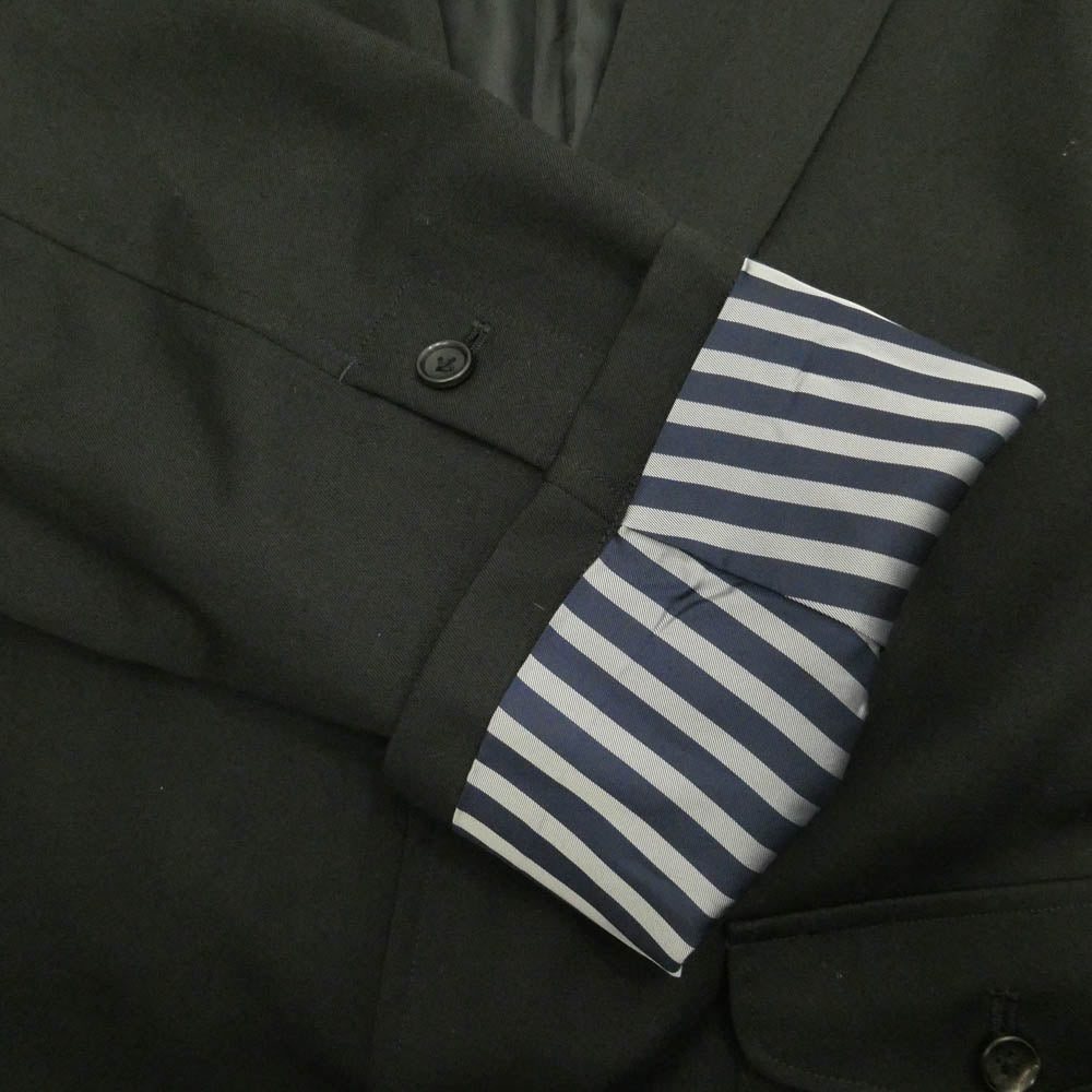 Yohji Yamamoto POUR HOMME ヨウジヤマモトプールオム 23SS HZ-J67-100 100番シワギャバ ウールギャバジン オープンボタン ビッグ テーラードジャケット ブラック系 4【中古】