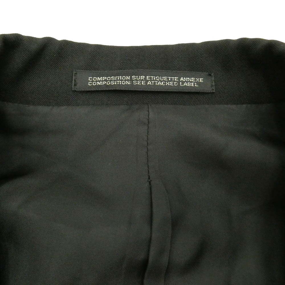Yohji Yamamoto POUR HOMME ヨウジヤマモトプールオム 23SS HZ-J67-100 100番シワギャバ ウールギャバジン オープンボタン ビッグ テーラードジャケット ブラック系 4【中古】