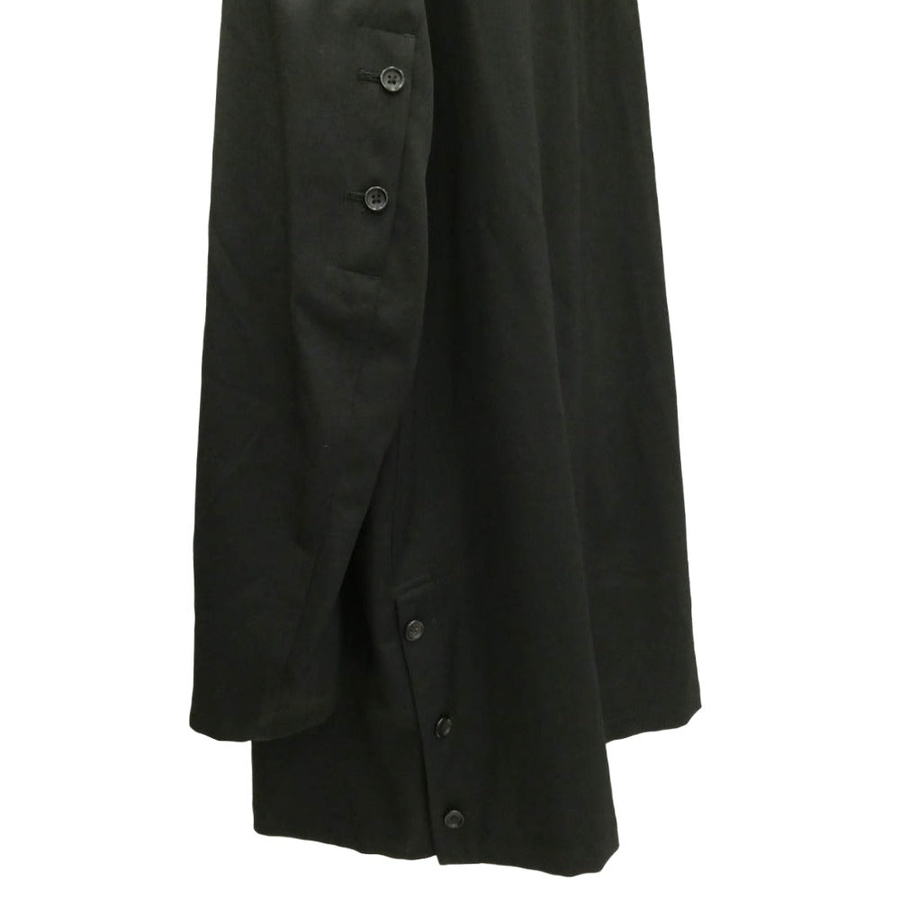 Yohji Yamamoto POUR HOMME ヨウジヤマモトプールオム 23SS HZ-J67-100 100番シワギャバ ウールギャバジン オープンボタン ビッグ テーラードジャケット ブラック系 4【中古】