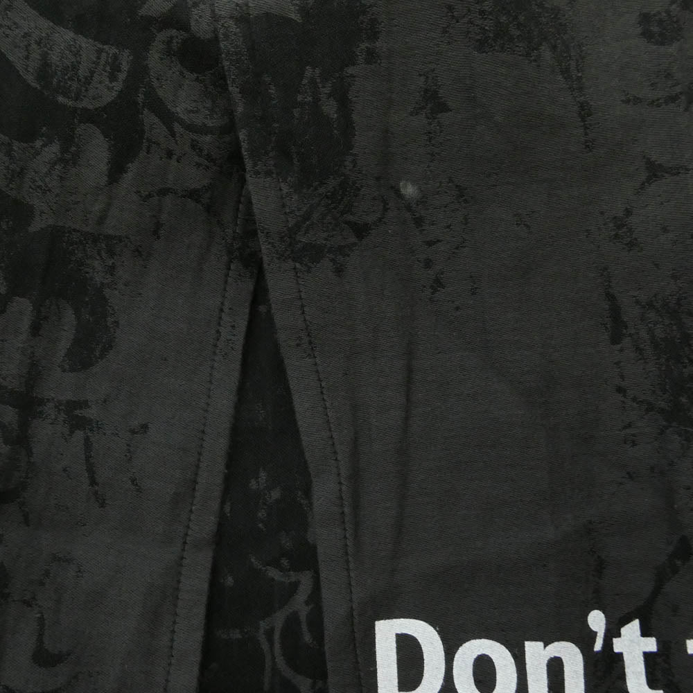 Yohji Yamamoto POUR HOMME ヨウジヤマモトプールオム 26SS HK-J76-041 JACQUARD MESSAGE PRINTED JACKET ジャカード メッセージ プリント シャツ ジャケット ブラック系 グレー系【中古】