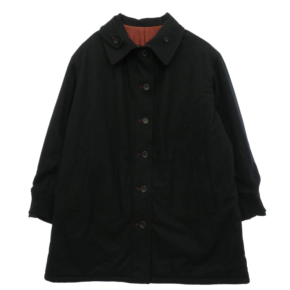 Yohji Yamamoto POUR HOMME ヨウジヤマモトプールオム 24AW HO-C12-801 LOOK4 LADY PRINT REVERSIBLE COAT 女優プリント リバーシブル コート エンジ系 ブラック系 3【中古】