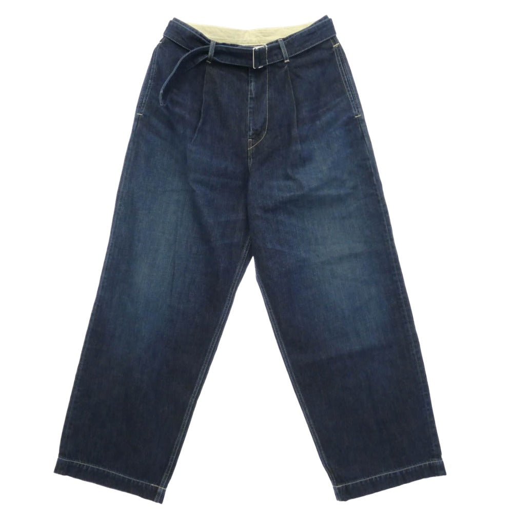 GRAPHPAPER グラフペーパー GU263-40063DB Selvage Denim Belted Pants DARK FADE セルビッチ デニム パンツ インディゴブルー系【中古】