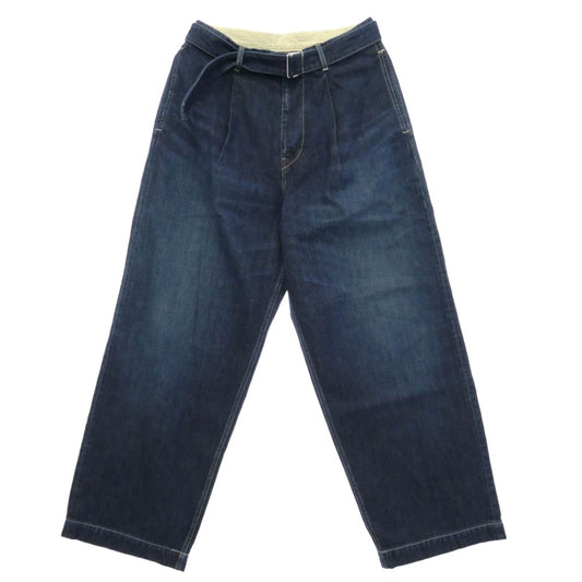 GRAPHPAPER グラフペーパー GU263-40063DB Selvage Denim Belted Pants DARK FADE セルビッチ デニム パンツ インディゴブルー系【中古】