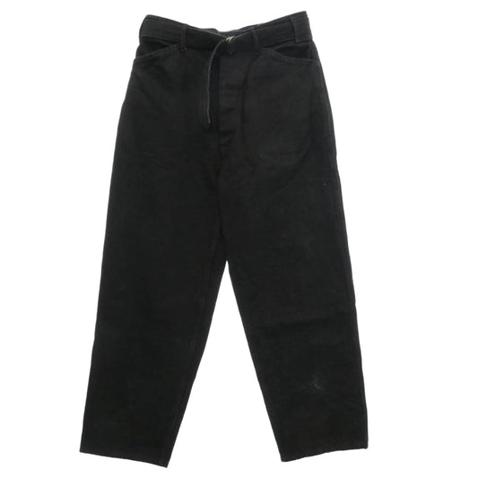 COMOLI コモリ 25AW C03-03001 ブラックデニム ベルテッドパンツ デニムパンツ ブラック系 2【中古】