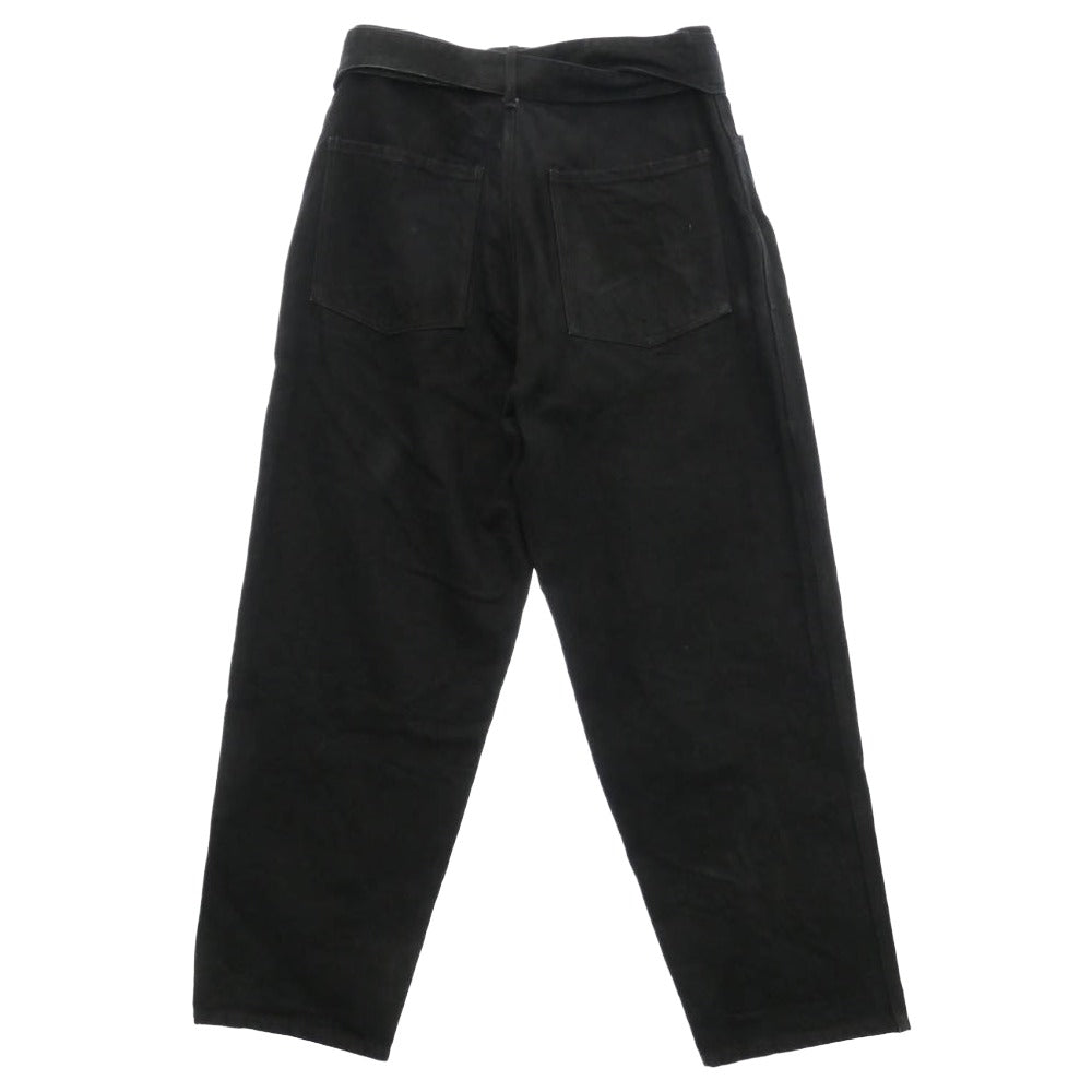 COMOLI コモリ 25AW C03-03001 ブラックデニム ベルテッドパンツ デニムパンツ ブラック系 2【中古】
