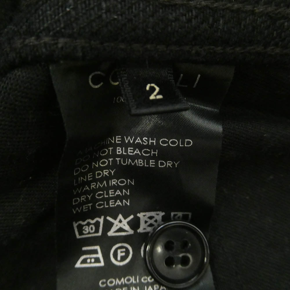 COMOLI コモリ 25AW C03-03001 ブラックデニム ベルテッドパンツ デニムパンツ ブラック系 2【中古】