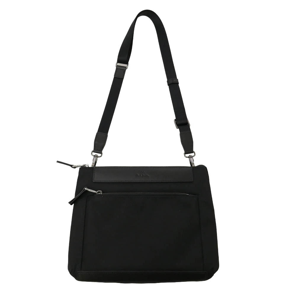 Paul Smith ポール・スミス レザー切替 2WAY ショルダー バッグ クラッチ バッグ ブラック系【中古】