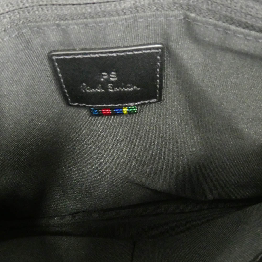 Paul Smith ポール・スミス レザー切替 2WAY ショルダー バッグ クラッチ バッグ ブラック系【中古】